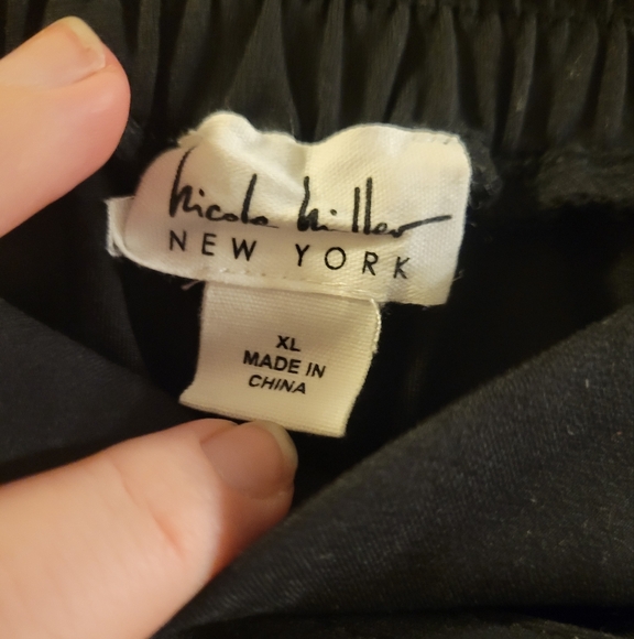 Black stretch waiste dress pant/slack NWT size XL Nicole Miller NY - Picture 5 of 10